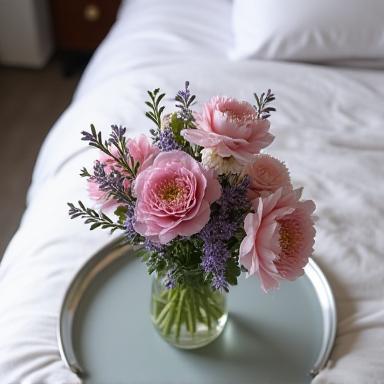 Fleurs fraîches dans une suite royale