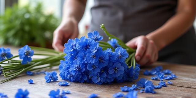 L'artisan de Fleur Harmonie préparant une commande pour un palace