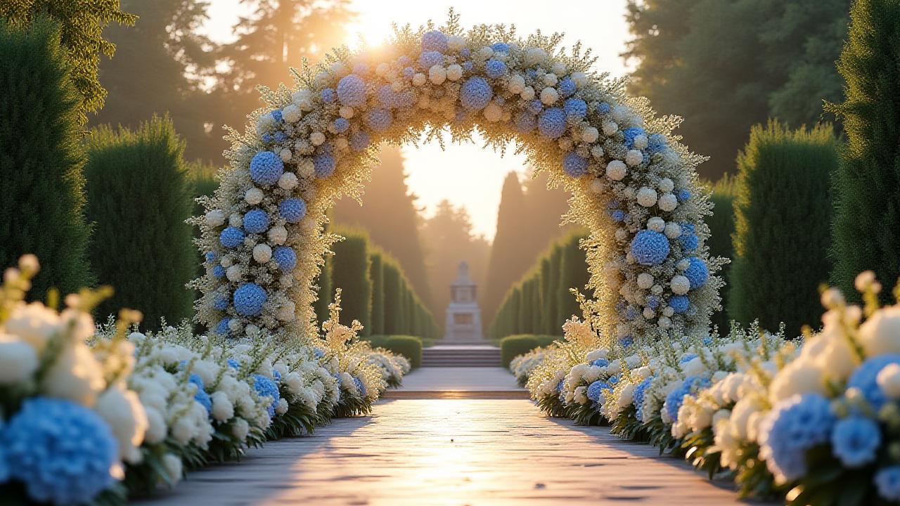 Décor floral luxueux pour une cérémonie de mariage en Île-de-France