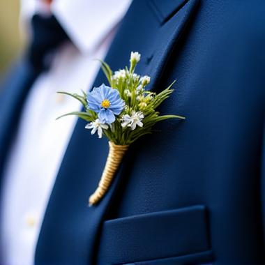 Boutonnière florale artistique